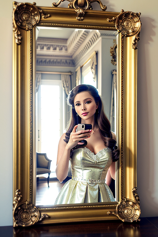 mirror photo pose girl simple