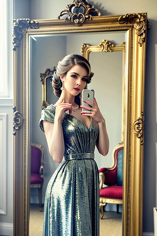 mirror photo pose girl simple